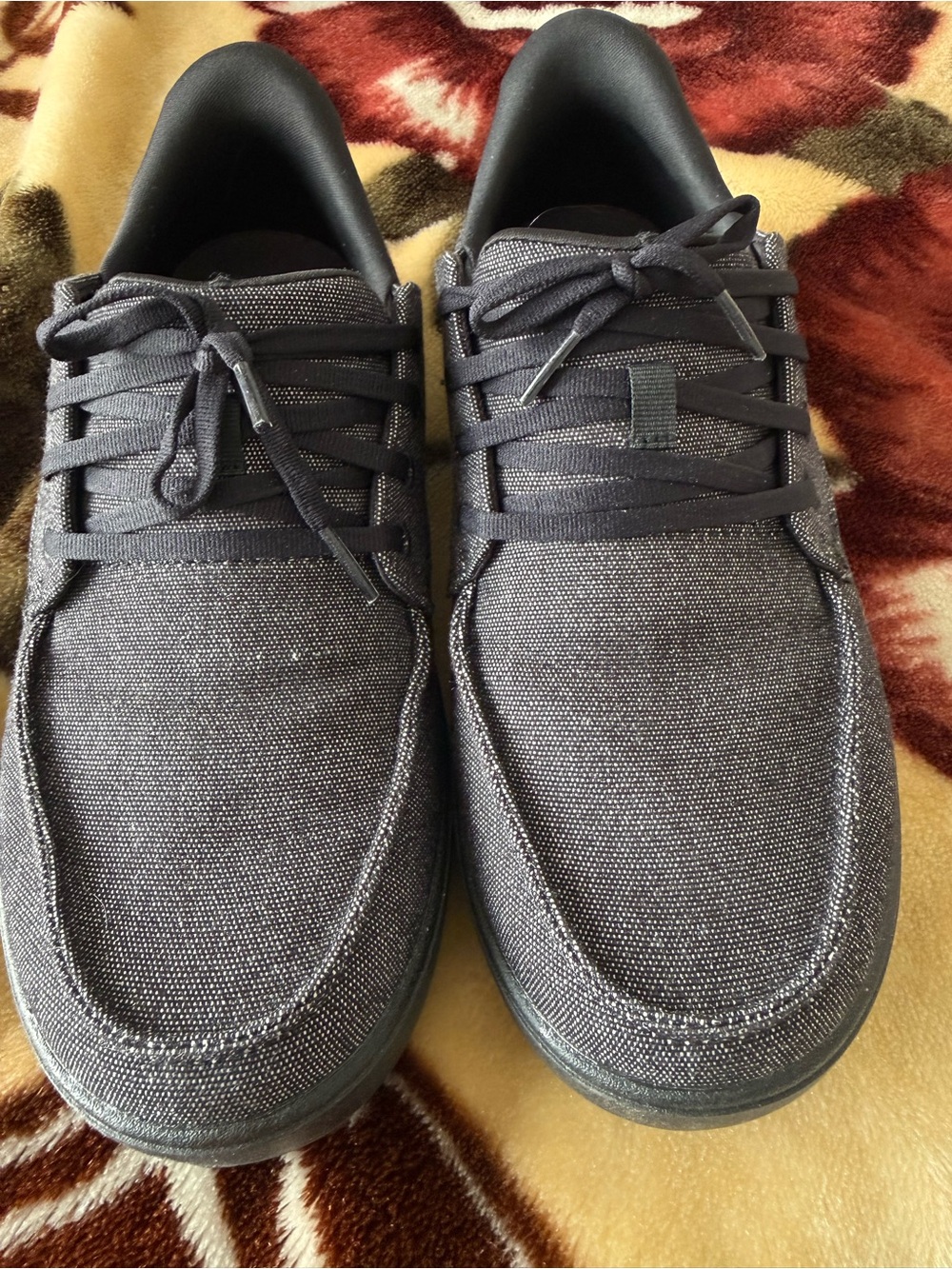 Men's Casual Slip-On Loafers in Charcoal Fabric